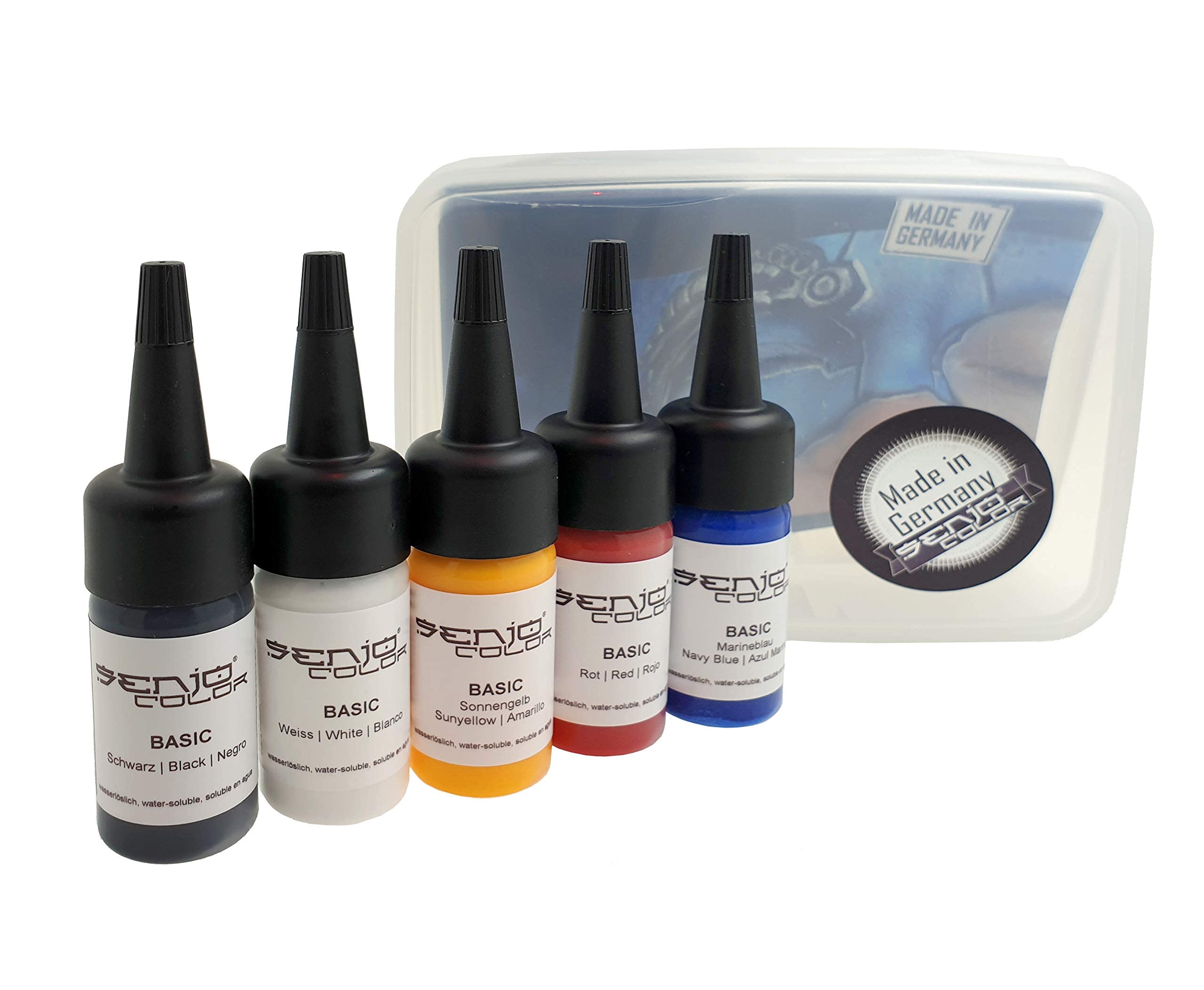 5 x 15 ml Airbrush Set, Senjo-Color Basic