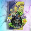 no:803 Resin pin брошка, Made by Djongi