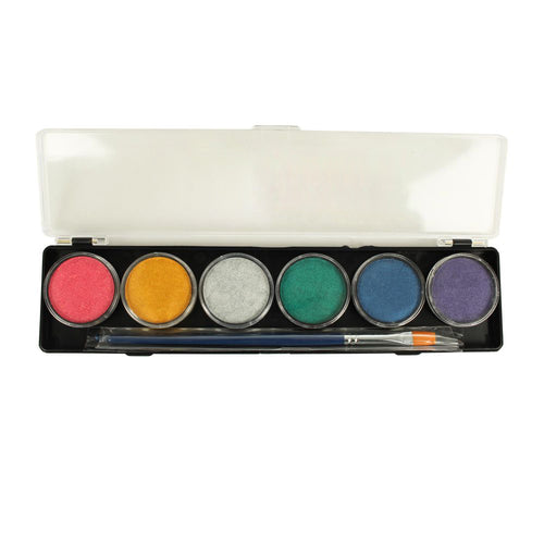 6 x 10 gr Metallic Palette body paint, Diamond FX, FSM6M