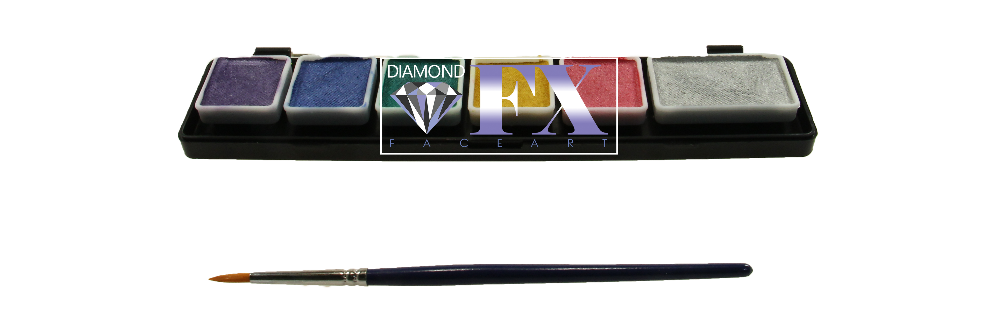 5 x 3 gr + 1 x 6 gr Mega Small Metallic Palette body paint, Diamond FX, FSM6MSM