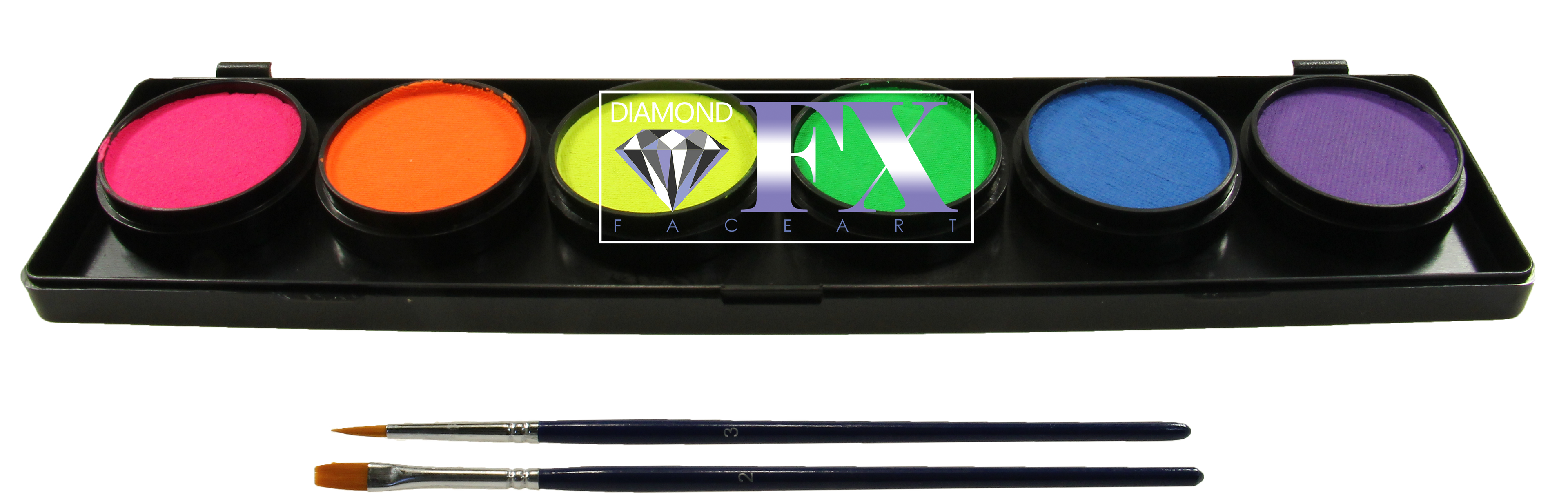 6 x 10 gr Neon Palette body paint, Diamond FX, FSM6N