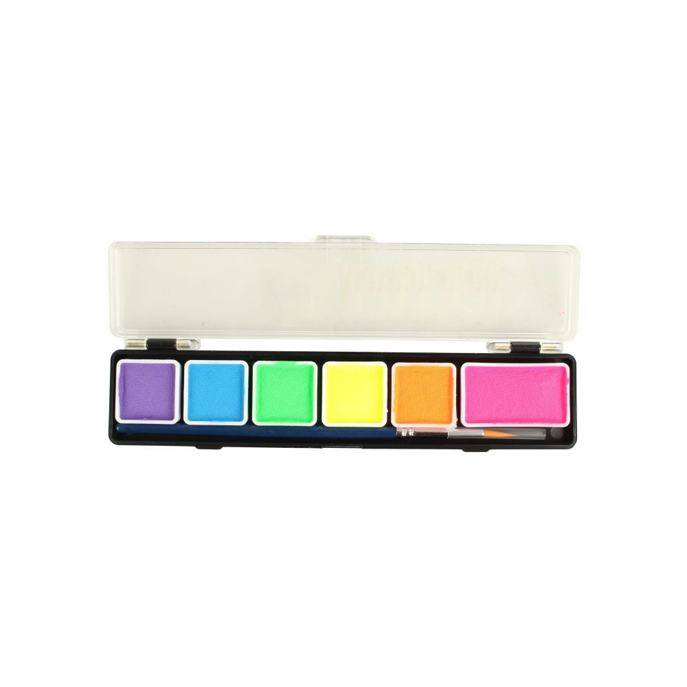 5 x 3 gr + 1 x 6 gr Mega Small Neon Palette body paint, Diamond FX, FSM6NSM
