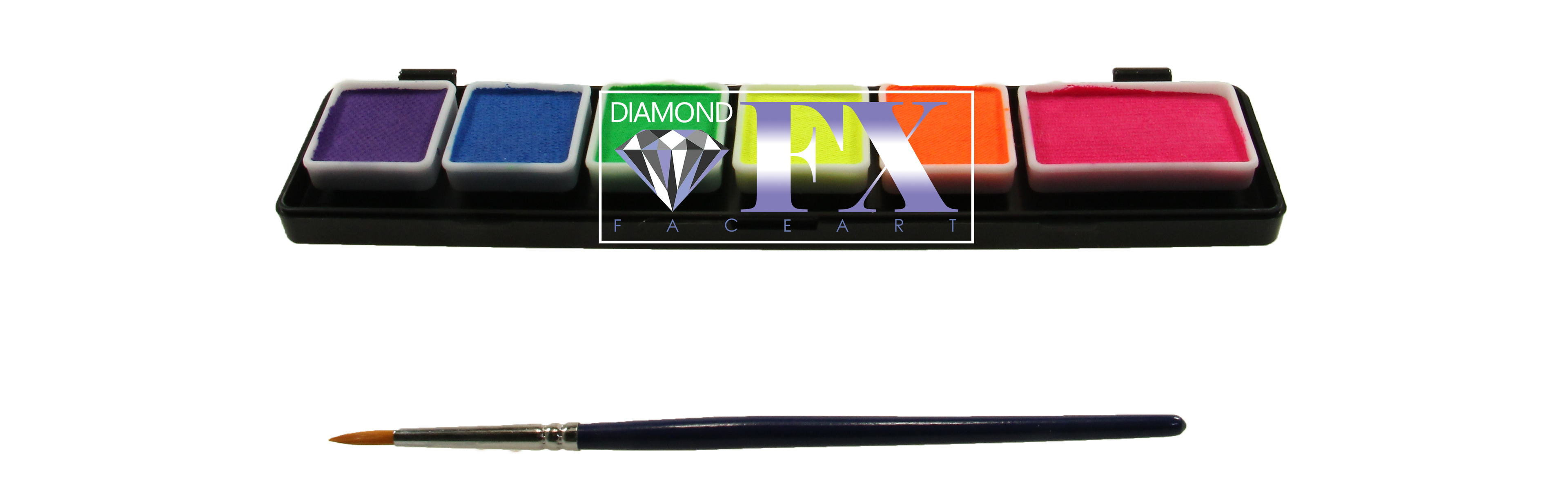 5 x 3 gr + 1 x 6 gr Mega Small Neon Palette body paint, Diamond FX, FSM6NSM