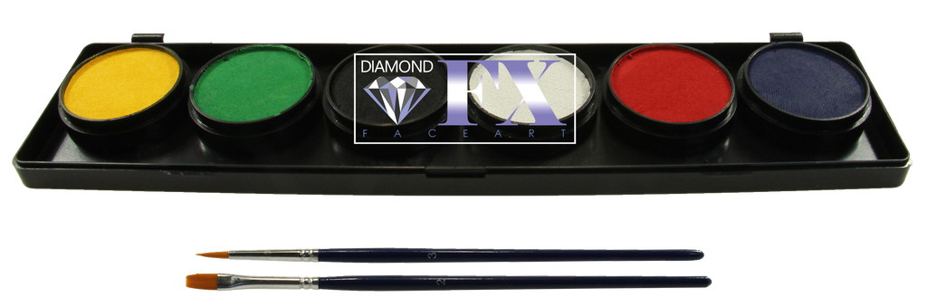 6 x 10 gr Essential Palette matte body paint, Diamond FX, FSM6R