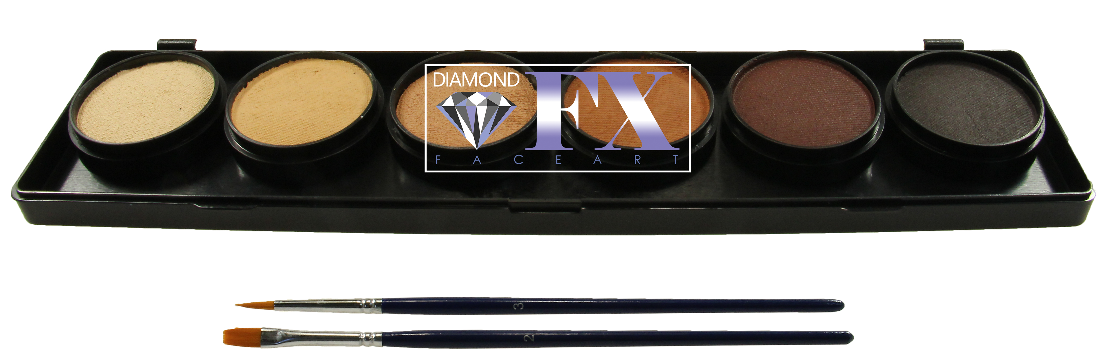 6 x 10 gr Skin Palette body paint, Diamond FX, FSM6S