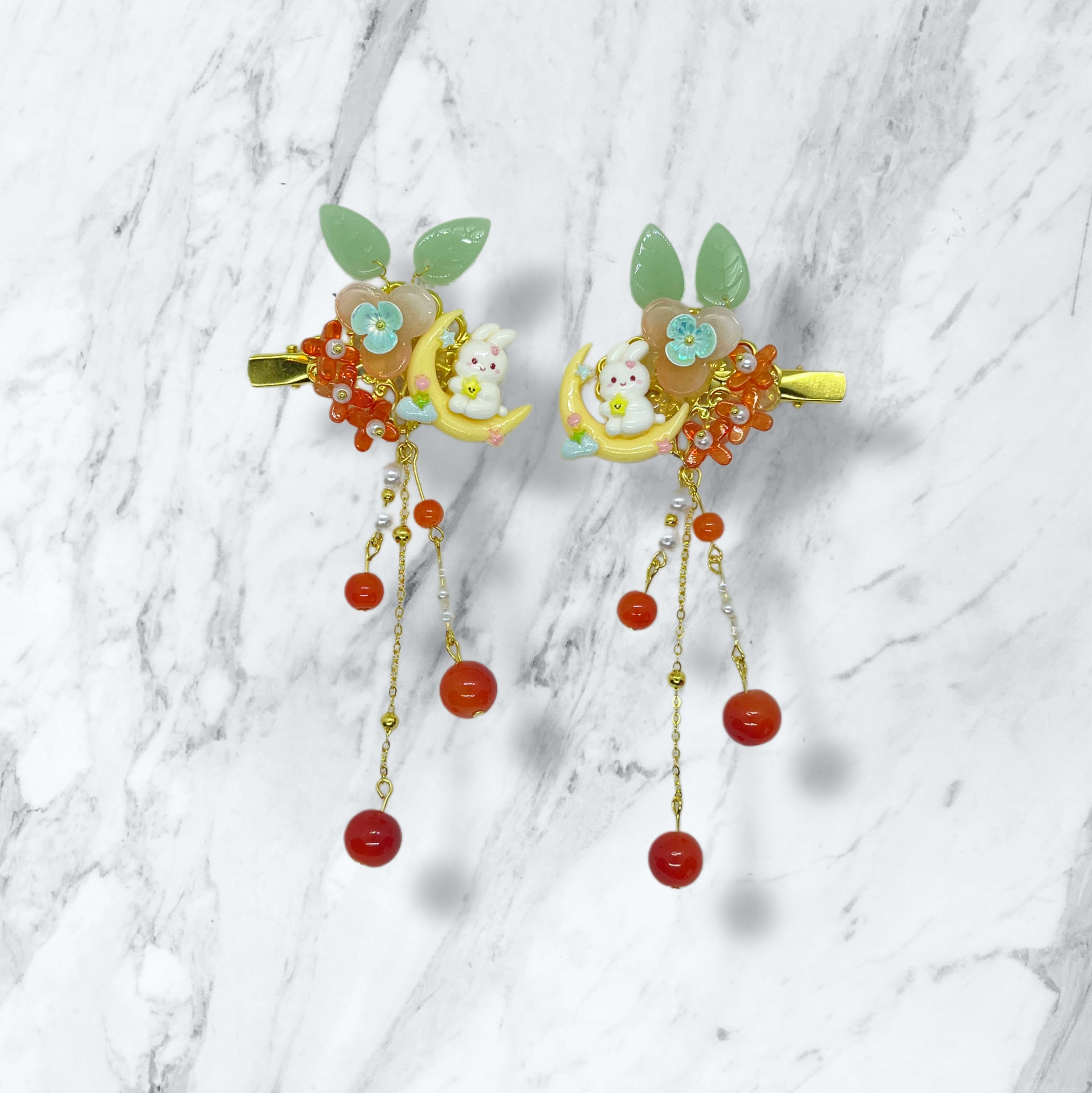 Bunny moon Clips set, Tiny Things
