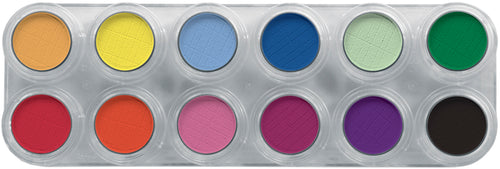 12 x 2 gr RA Eyeshadow & Rouge Matte Palette, Grimas