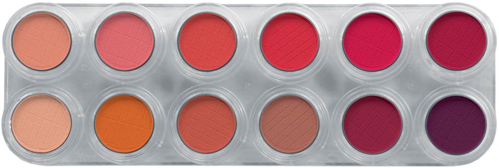 12 x 2 gr RC Eyeshadow & Rouge Matte Palette, Grimas