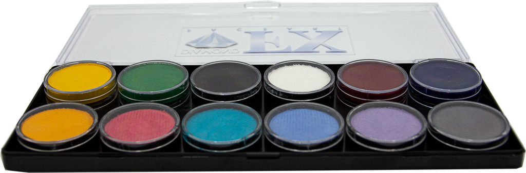 12 x 10 gr Essential Pastel Palette body paint, Diamond FX, FSM12RP