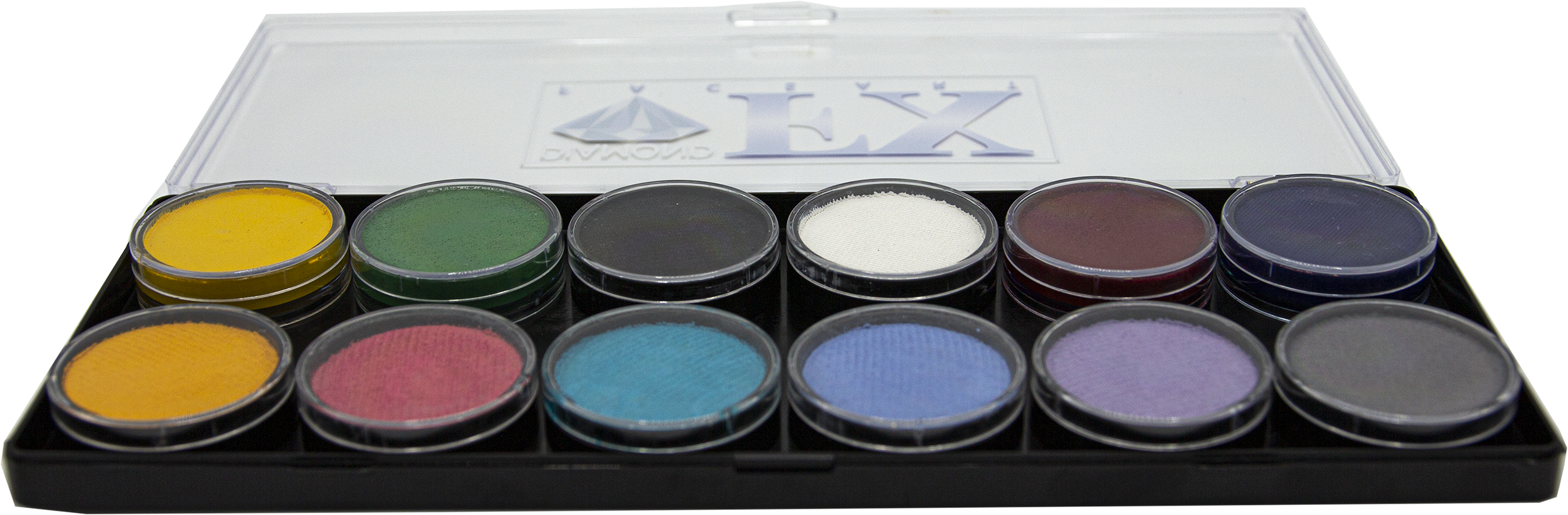 12 x 10 gr Essential Pastel Palette body paint, Diamond FX, FSM12RP