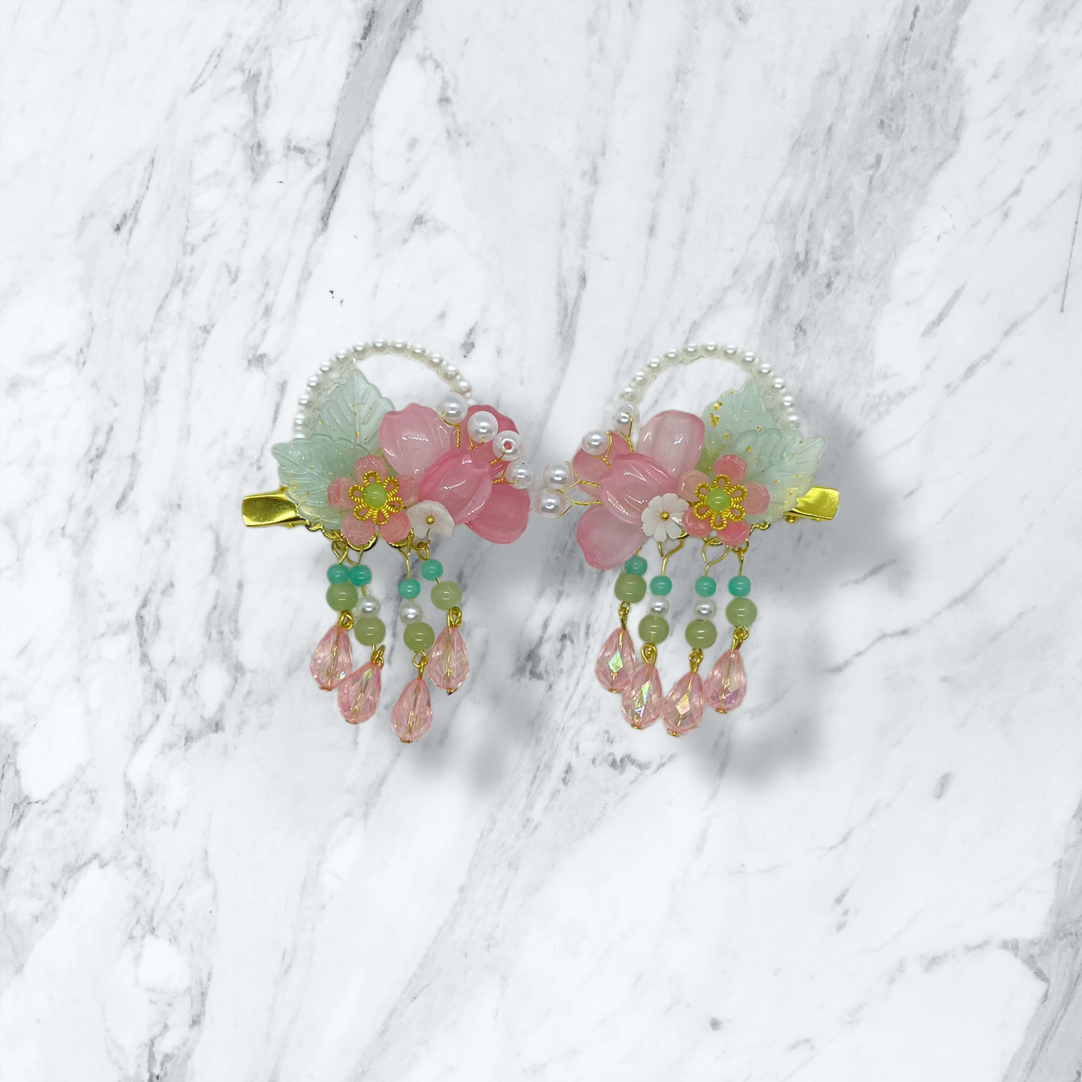 Pearl pink Clips set, Tiny Things