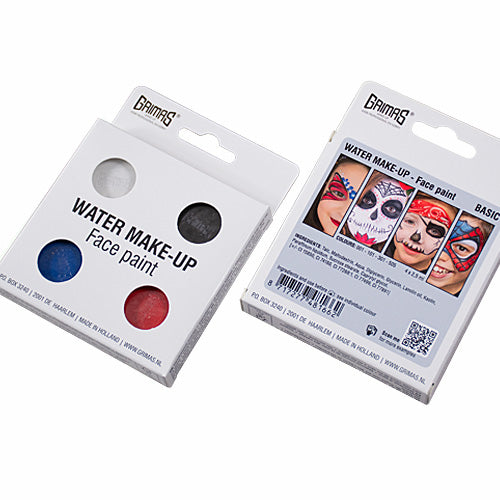 4 x 2.5 ml BASIC Water Make-up Palette, Grimas