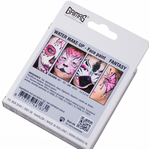 4 x 2.5 ml FANTASY Water Make-up Palette, Grimas