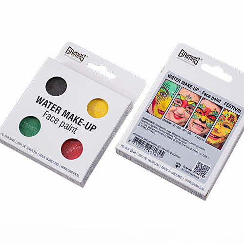 4 x 2.5 ml FESTIVAL Water Make-up Palette, Grimas