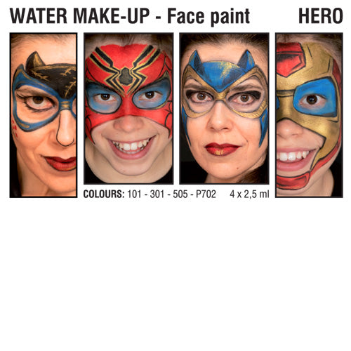 4 x 2.5 ml HERO Water Make-up Palette, Grimas