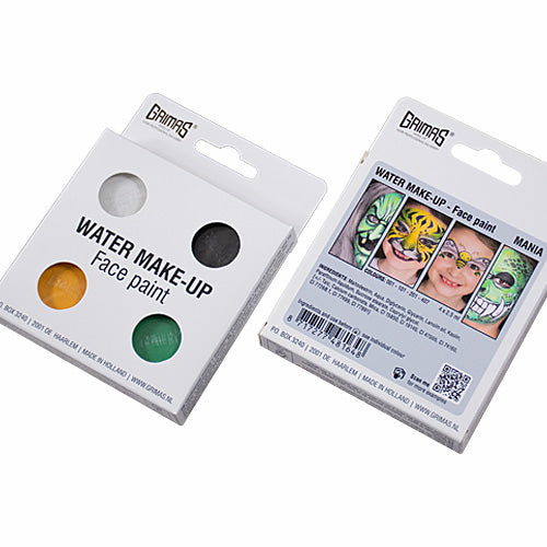 4 x 2.5 ml MANIA Water Make-up Palette, Grimas