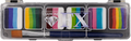 H6 x 6 gr Shine Palette Split cake body paint, Diamond FX, SP6R