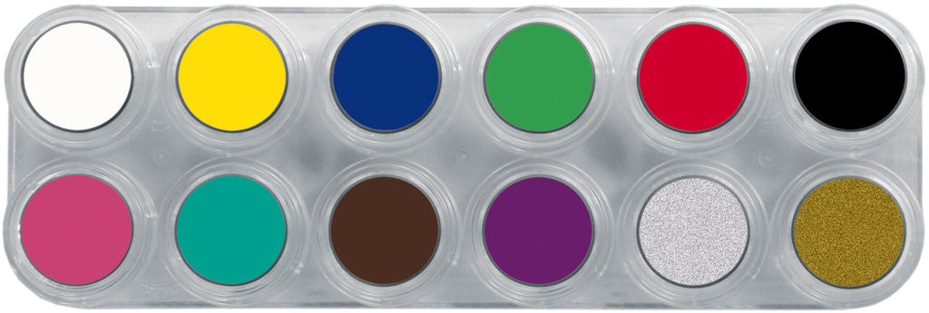 12 x 2.5 ml Water Make-up Palette Matte, Grimas