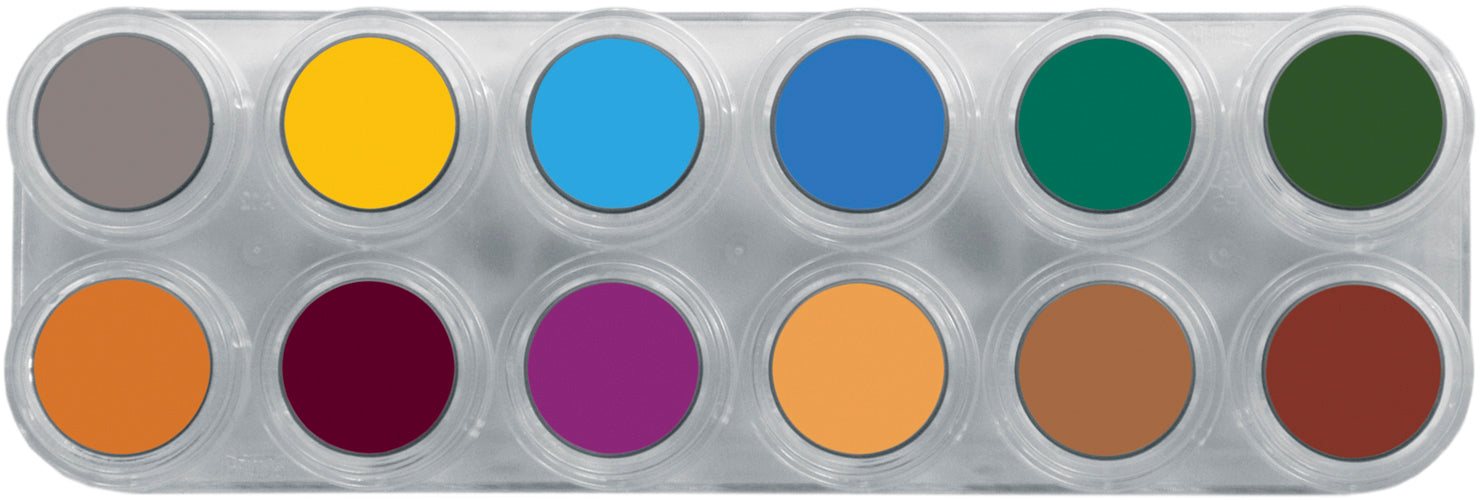 12 x 2.5 ml Water Make-up Palette Matte, Grimas
