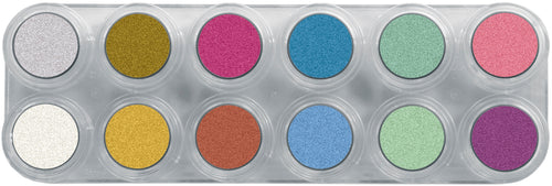 12 x 2.5 ml Water Make-up Pearl Palette, Grimas