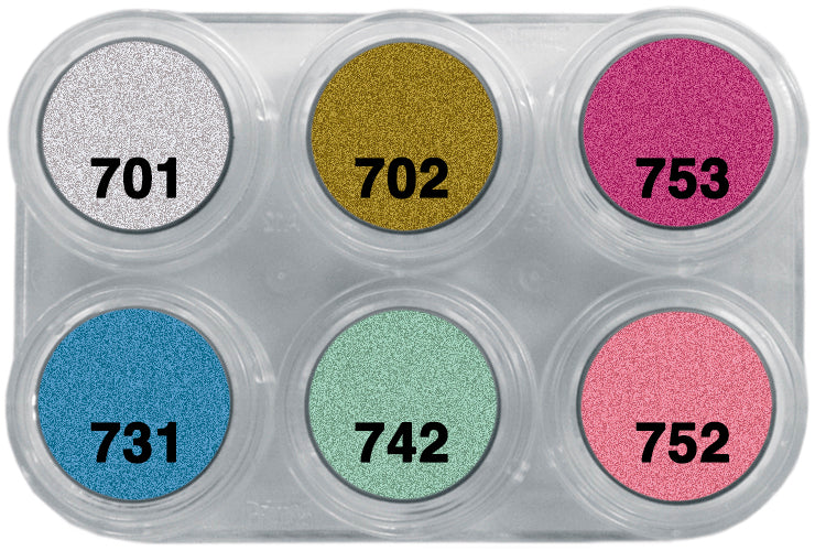 6 x 2.5 ml Water Make-up Pearl Palette, Grimas