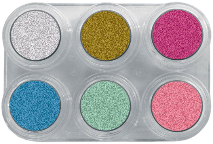 6 x 2.5 ml Water Make-up Pearl Palette, Grimas