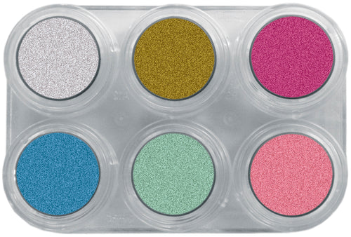 6 x 2.5 ml Water Make-up Pearl Palette, Grimas